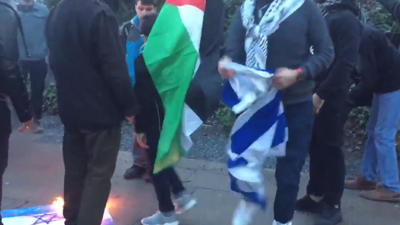 На протестах против столичного статуса Иерусалима жгли израильские флаги