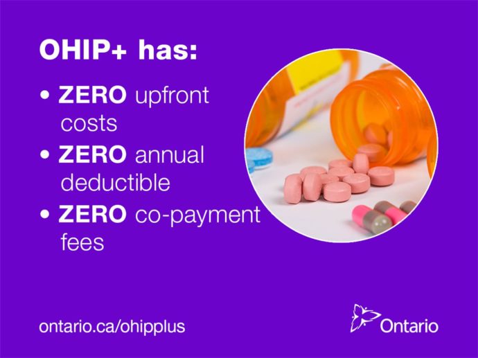Бесплатные лекарства по программe OHIP+ в Онтарио