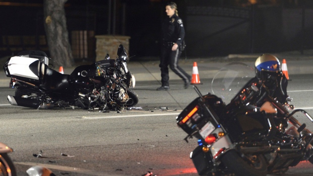 Мотоциклист из эскорта канадского премьера в больнице после аварии