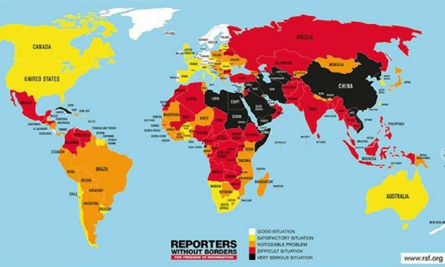 «Репортеры без границ» поставили Канаду на 18 место, а Россию — на 148