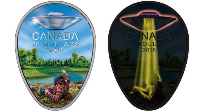 Монета в память о канадской встрече с НЛО