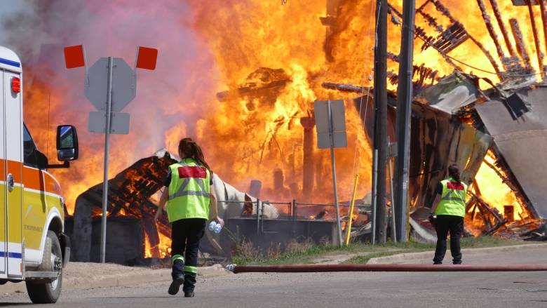 Пожар в Брандоне — один из сильнейших за всю историю города