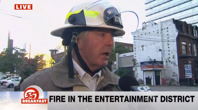 Пожар в центре Торонто