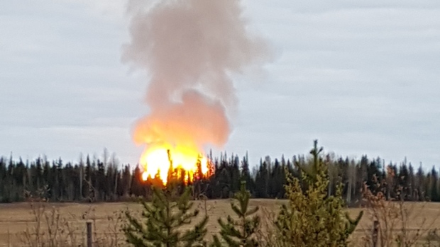 Взрыв на газопроводе в Канаде