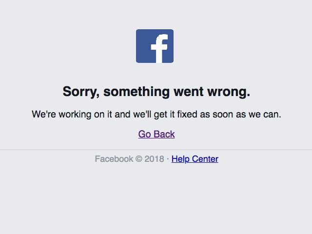 Фейсбук остановил общение на полчаса