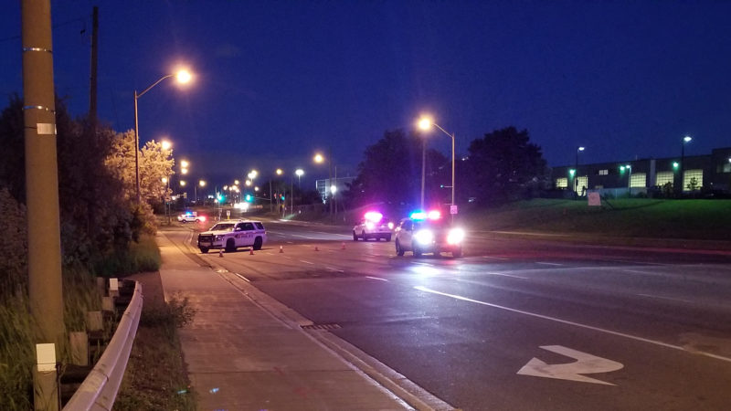 На севере от Торонто полицейская машина сбила пешехода