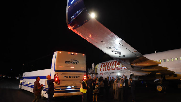 Самолет Трюдо получил повреждения в Ванкувере